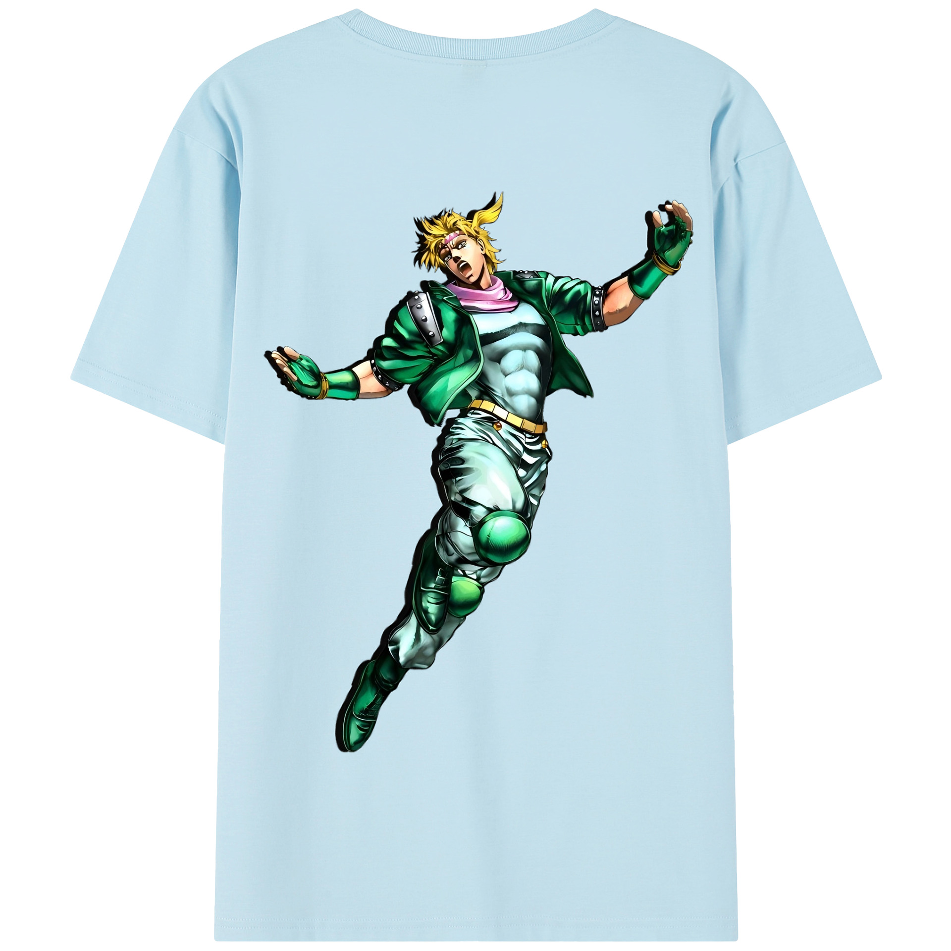 （画像用） ジョジョの奇妙な冒険 ディオ?ブランドー JoJo's Bizarre Adventure Dio Brando 綿100％半袖Tシャツ（背面プリント）